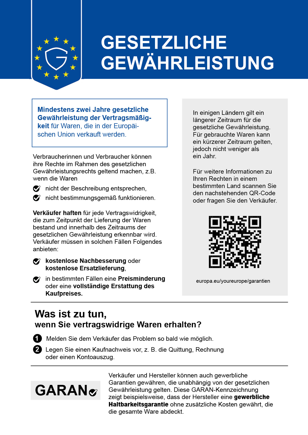 Label Gewährleistung